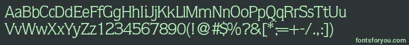 Шрифт Q853FlareRegular – зелёные шрифты на чёрном фоне