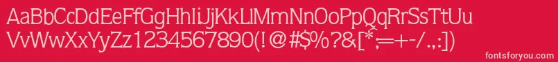 Q853FlareRegular Font – Pink Fonts on Red Background