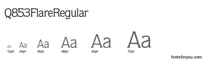 Q853FlareRegular Font Sizes