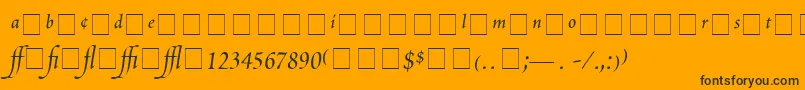 ScriptoriaProSsi Font – Black Fonts on Orange Background