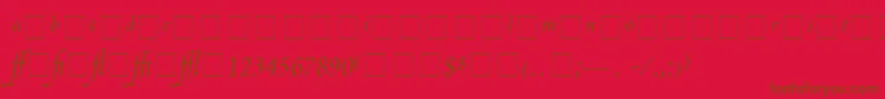 ScriptoriaProSsi Font – Brown Fonts on Red Background