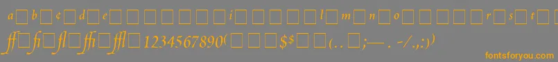 ScriptoriaProSsi Font – Orange Fonts on Gray Background