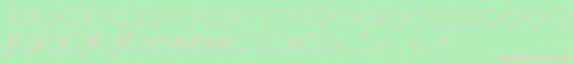 ScriptoriaProSsi Font – Pink Fonts on Green Background
