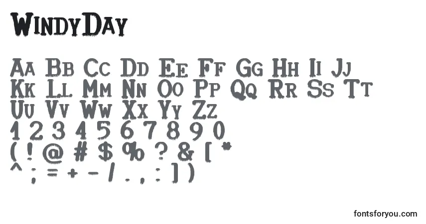 Шрифт WindyDay – алфавит, цифры, специальные символы