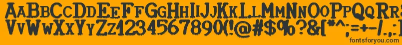 WindyDay Font – Black Fonts on Orange Background