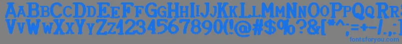 Шрифт WindyDay – синие шрифты на сером фоне