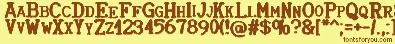 WindyDay Font – Brown Fonts on Yellow Background