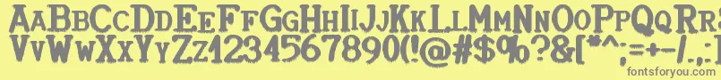 フォントWindyDay – 黄色の背景に灰色の文字