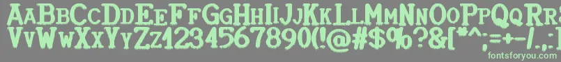 フォントWindyDay – 灰色の背景に緑のフォント