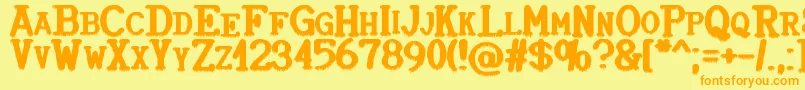 WindyDay Font – Orange Fonts on Yellow Background
