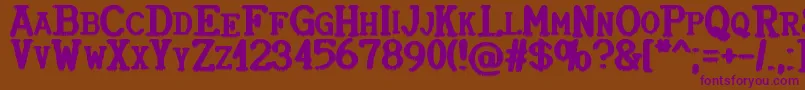 WindyDay Font – Purple Fonts on Brown Background