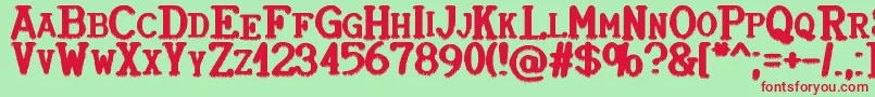 WindyDay Font – Red Fonts on Green Background