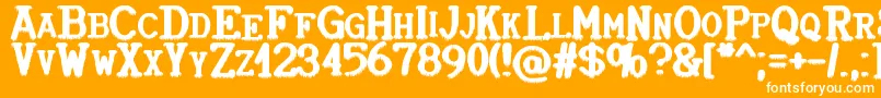 Шрифт WindyDay – белые шрифты на оранжевом фоне