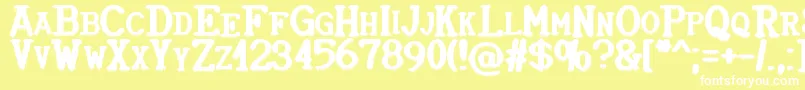WindyDay-fontti – valkoiset fontit keltaisella taustalla