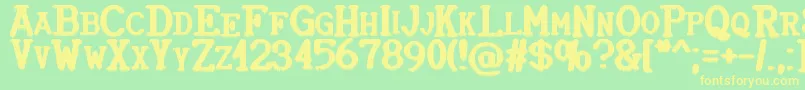 WindyDay Font – Yellow Fonts on Green Background