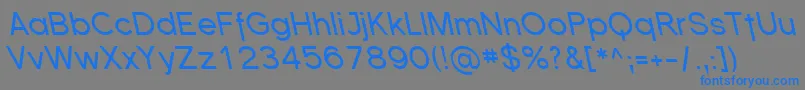 フォントFlorsn45 – 灰色の背景に青い文字