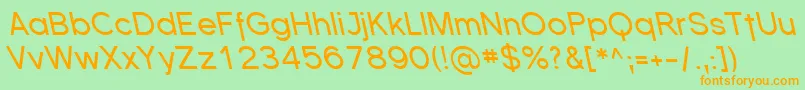 Florsn45 Font – Orange Fonts on Green Background