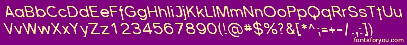 Florsn45 Font – Yellow Fonts on Purple Background