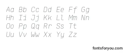 KlartextMonoThinItalic-fontti