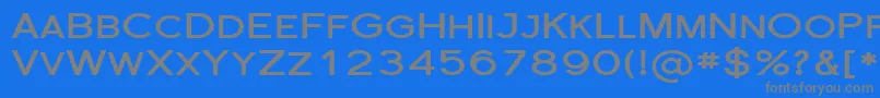 FlorencesansScExpBold-Schriftart – Graue Schriften auf blauem Hintergrund
