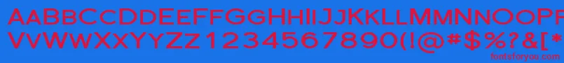 FlorencesansScExpBold Font – Red Fonts on Blue Background