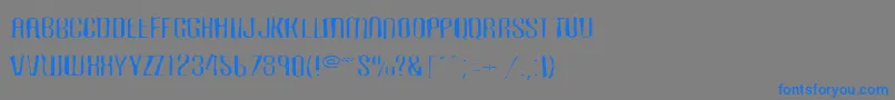 Carbonblockgaunt Font – Blue Fonts on Gray Background