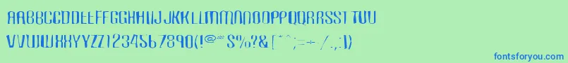 Carbonblockgaunt Font – Blue Fonts on Green Background