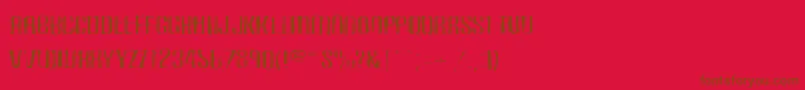 Czcionka Carbonblockgaunt – brązowe czcionki na czerwonym tle