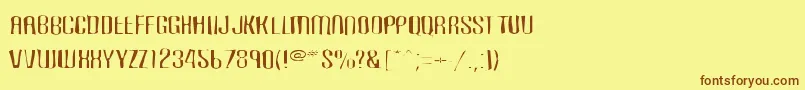 Carbonblockgaunt Font – Brown Fonts on Yellow Background