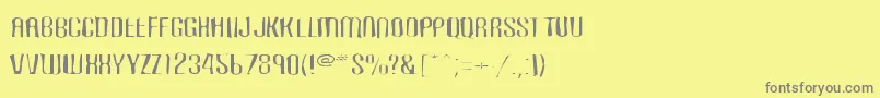 Шрифт Carbonblockgaunt – серые шрифты на жёлтом фоне