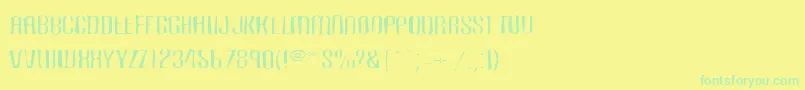 Czcionka Carbonblockgaunt – zielone czcionki na żółtym tle