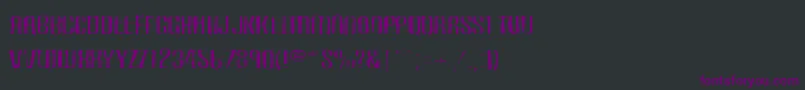 Шрифт Carbonblockgaunt – фиолетовые шрифты на чёрном фоне