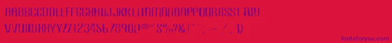 Carbonblockgaunt Font – Purple Fonts on Red Background