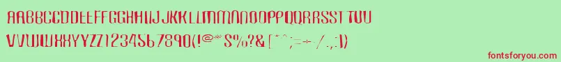 Carbonblockgaunt Font – Red Fonts on Green Background
