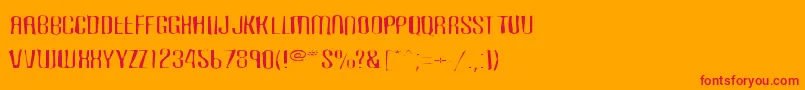 Carbonblockgaunt Font – Red Fonts on Orange Background