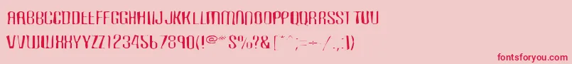 Carbonblockgaunt Font – Red Fonts on Pink Background