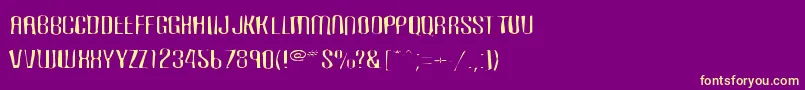 Carbonblockgaunt Font – Yellow Fonts on Purple Background