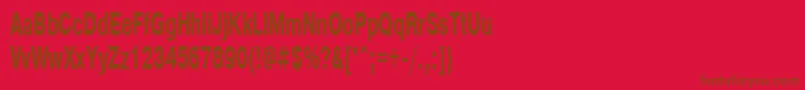 Pragmaticactt55b Font – Brown Fonts on Red Background