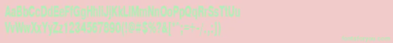 Pragmaticactt55b Font – Green Fonts on Pink Background