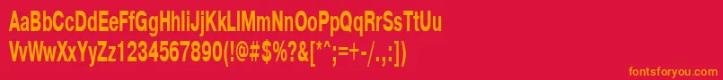 Pragmaticactt55b Font – Orange Fonts on Red Background
