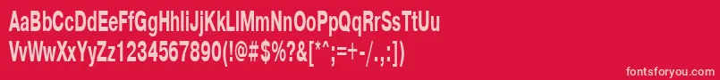 フォントPragmaticactt55b – 赤い背景にピンクのフォント