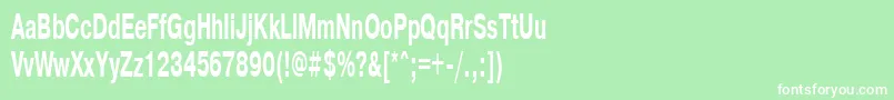 フォントPragmaticactt55b – 緑の背景に白い文字
