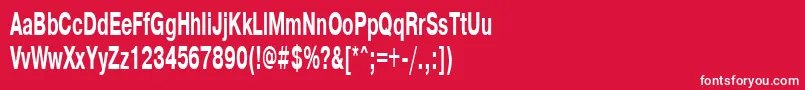 Шрифт Pragmaticactt55b – белые шрифты на красном фоне