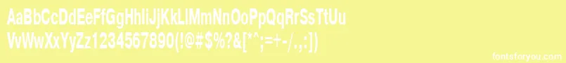 Pragmaticactt55b Font – White Fonts on Yellow Background