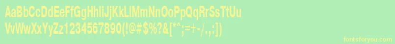 Pragmaticactt55b Font – Yellow Fonts on Green Background