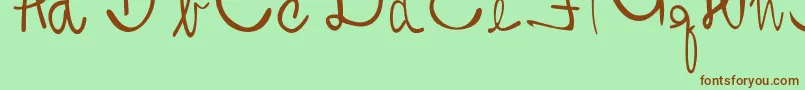 Shiprezotto Font – Brown Fonts on Green Background