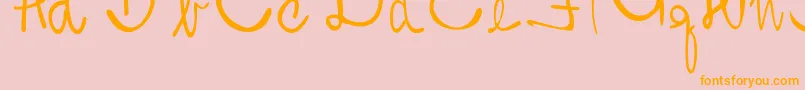 Shiprezotto-Schriftart – Orangefarbene Schriften auf rosa Hintergrund