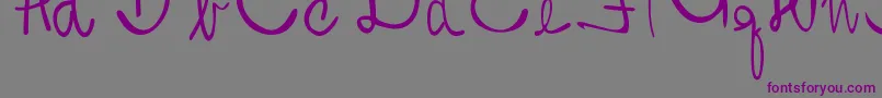 Шрифт Shiprezotto – фиолетовые шрифты на сером фоне