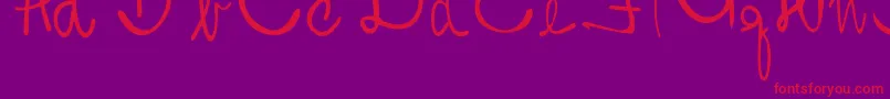 Shiprezotto Font – Red Fonts on Purple Background