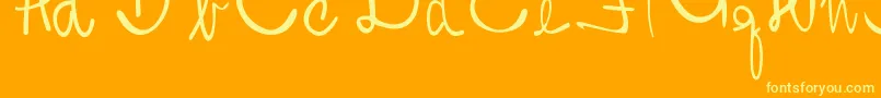 Shiprezotto Font – Yellow Fonts on Orange Background